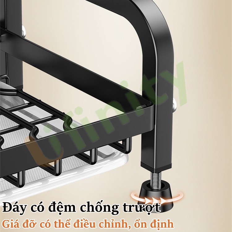 Lifinity Kệ Để Chén Bát Đĩa Đa Năng-Thép carbon Cao Cấp Màu Đen Dung lượng lớn Chịu tải và Ổn định mạnh
