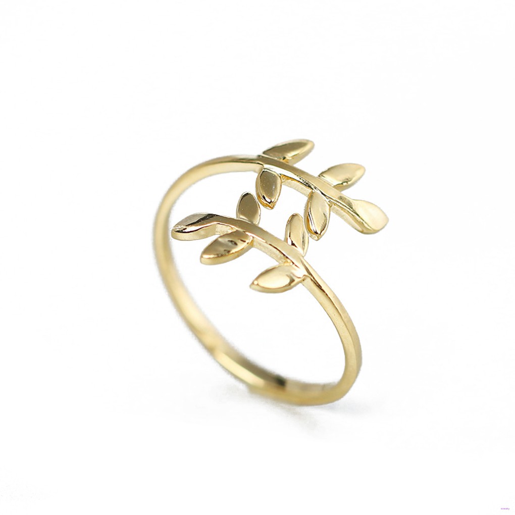 Nhẫn Hợp Kim Kẽm Hình Lá Cây Olive