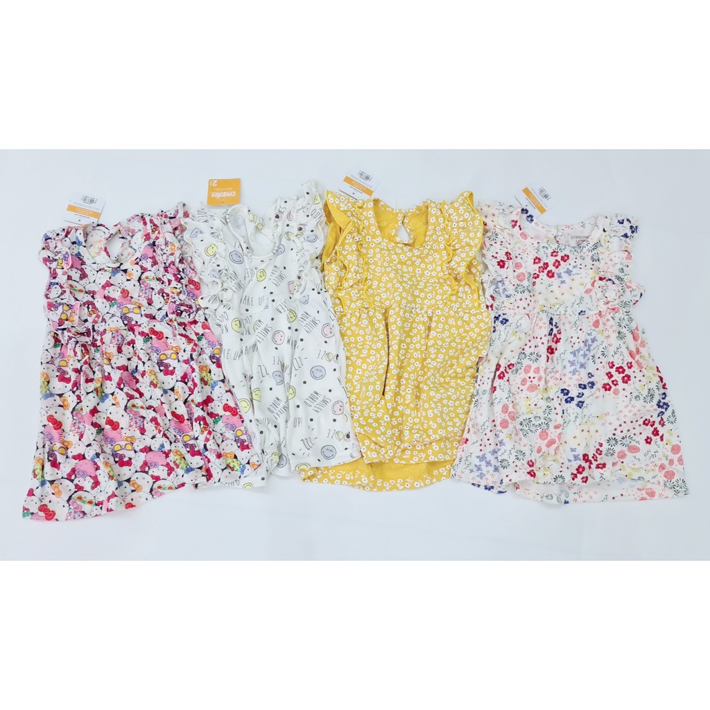 Đầm nhún bèo cánh tiên Gymboree mặc hè cho bé gái siêu xinh từ 12-27kg