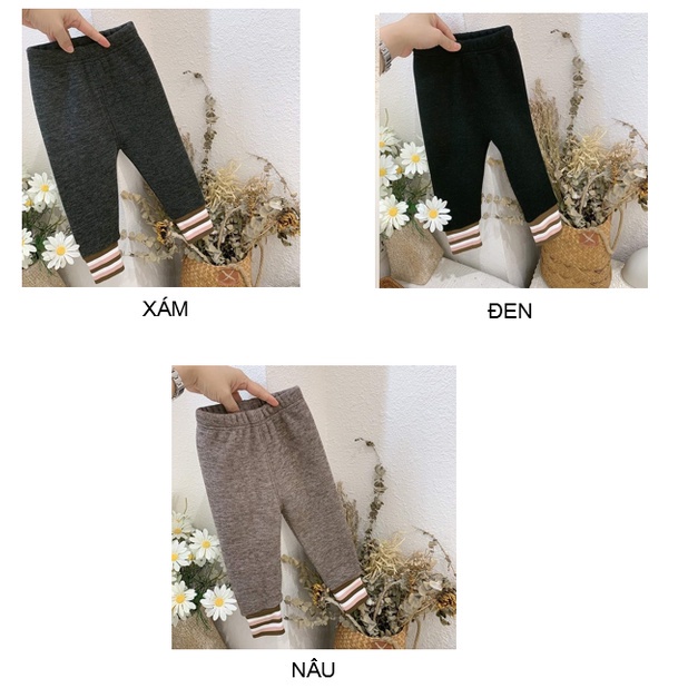 [ Hàng Hot ] Quần legging Quảng Châu lót nỉ siêu ấm Unisex cho bé 9-22kg