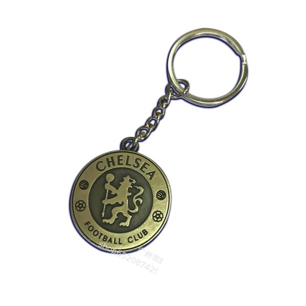 Móc khóa kim loại in nổi logo 2 mặt câu lạc bộ Chelsea