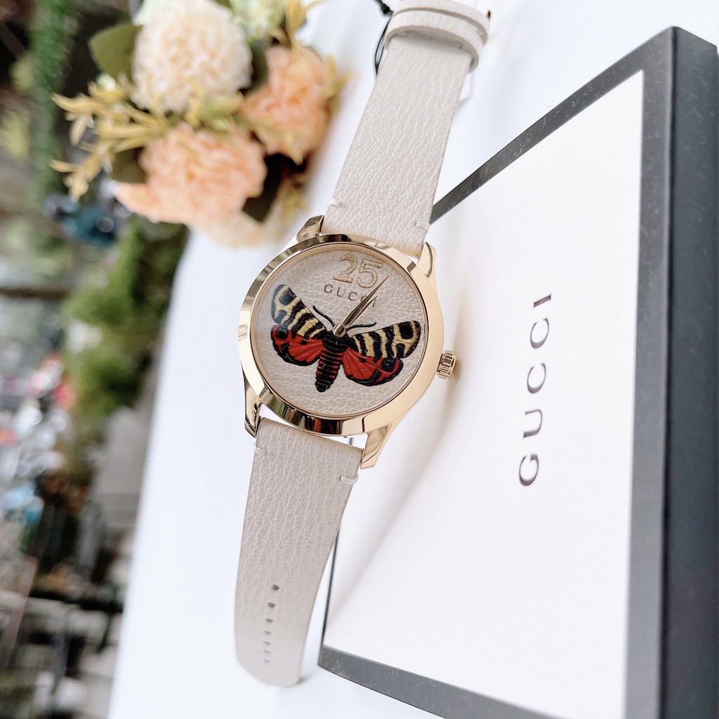 Đồng hồ nữ chính hãng Gucci G-Timeless Butterfly  YA1264062 - Máy Quartz pin Thụy Sĩ - Mặt Sapphire