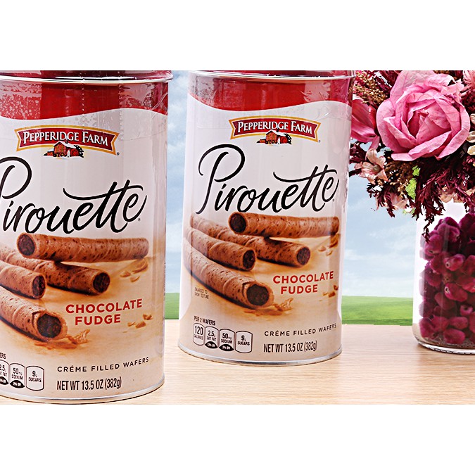 Bánh ống điếu vị sô cô la Pirouette Pepperidge Farm hộp 382g