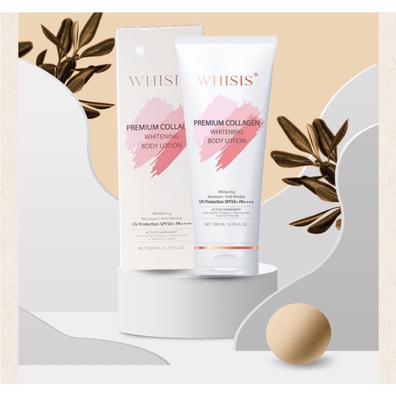 Kem Dưỡng Thể Trắng Da Whisis Premium Collagen Whitening Body Lotion 200ml