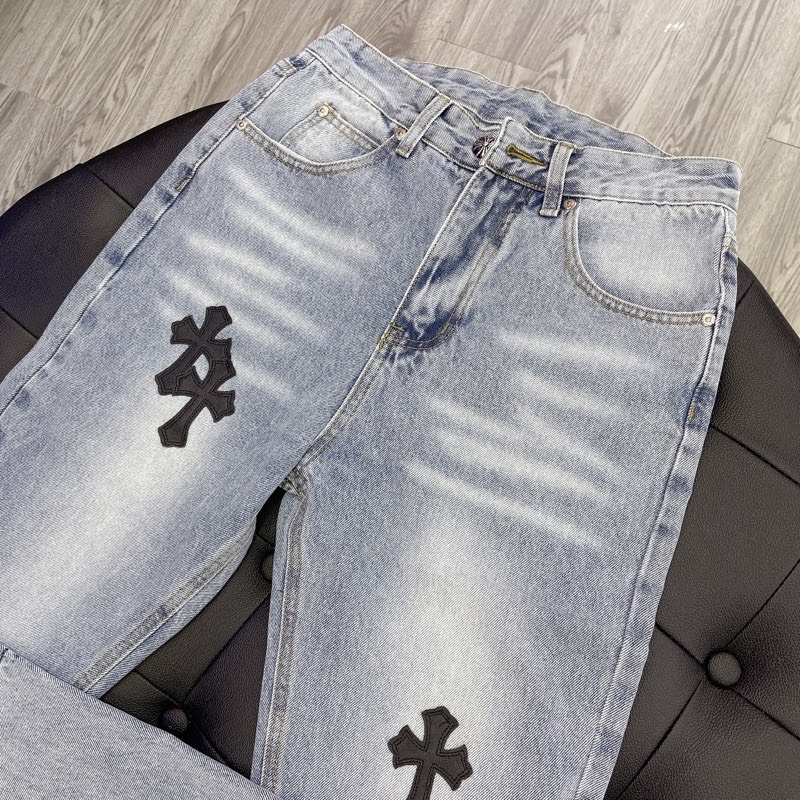 Quần jeans Chrom Heart cao cấp full tag túi