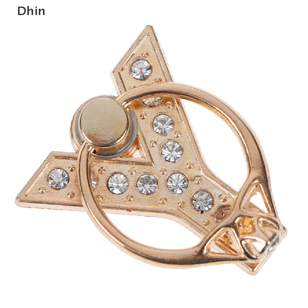 Giá Đỡ Điện Thoại Dạng Nhẫn Bằng Kim Loại Hình Chữ Cái Đính Kim Cương