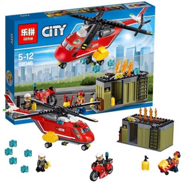 Lego city lắp ghép phi đội cứu hoả