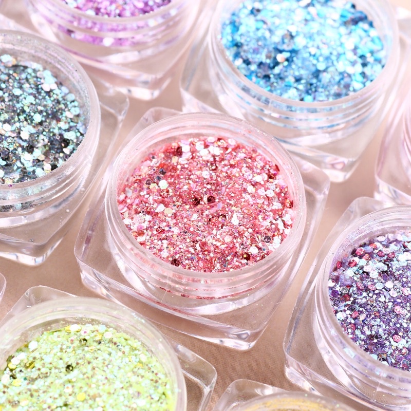 [R095-02] Set 12 nhũ mắt, nhũ kim tuyến lục giác nhỏ | BigBuy360 - bigbuy360.vn