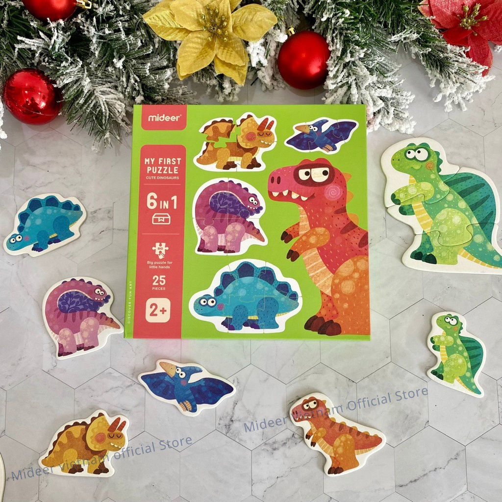 Đồ Chơi Ghép Hình Cho Bé Mideer My First Puzzle Dinosaurs