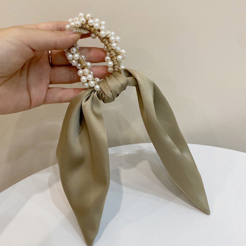 Dây Buộc Tóc Đính Ngọc Trai Giả Xinh Xắn Cho Nữ