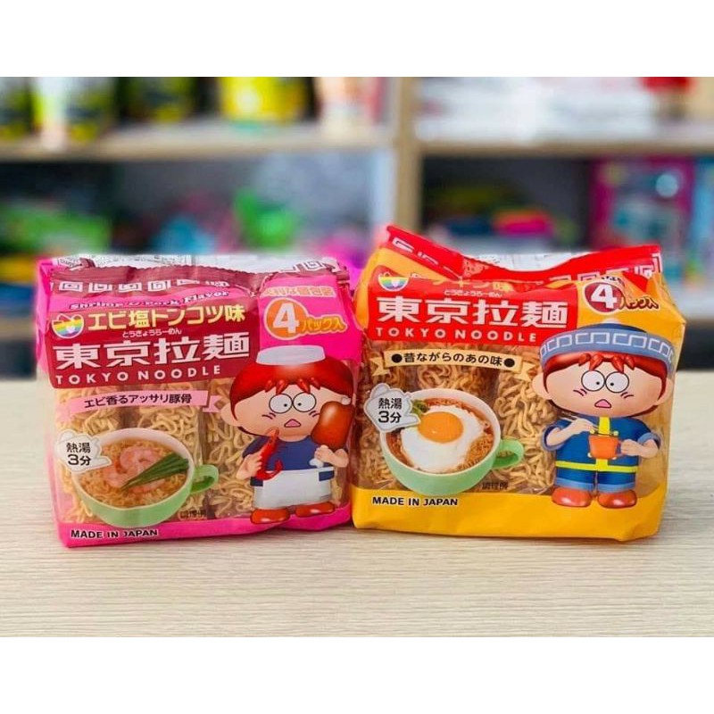 Mì Tôm Tokyo Noodle Cho Bé 30g x 4 gói - Vị trứng/ tôm/ tôm hành của Nhật