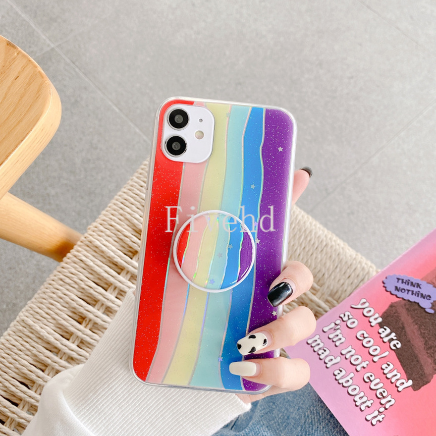 Ốp Lưng Silicone Họa Tiết Ngôi Sao Và Cầu Vồng Thời Trang Cho Samsung S20 S10 S9 S8 Plus Note 20ultra 20 10 Plus 10pro A71 A70 A70s A50 A50s A30s | BigBuy360 - bigbuy360.vn