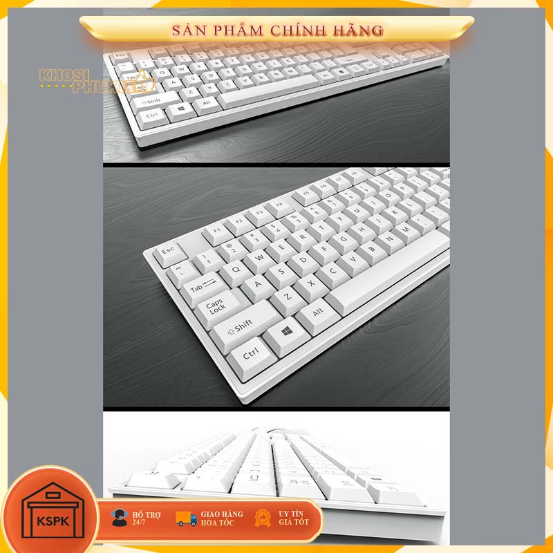 Combo bàn phím và chuột có dây văn phòng, học online bền bỉ kiểu dáng hiện đại