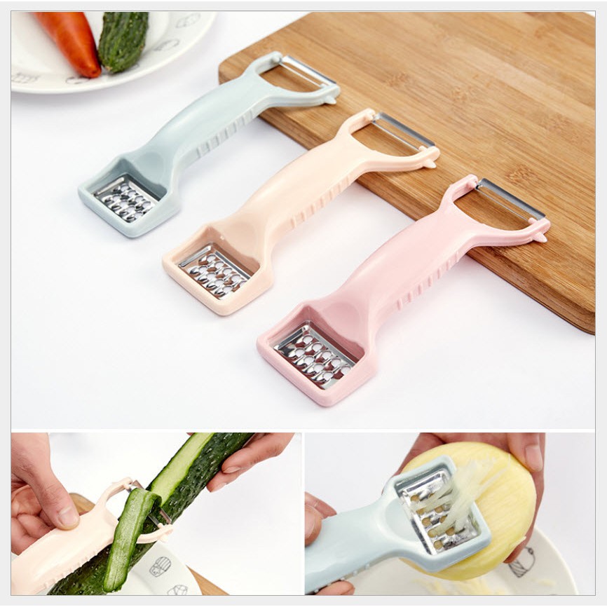 [HCM] Nạo Rau Củ, Lúa Mạch Loại Xịn, 2 Đầu Thông Minh, Tiện Lợi, An Toàn, 18*7.5 cm