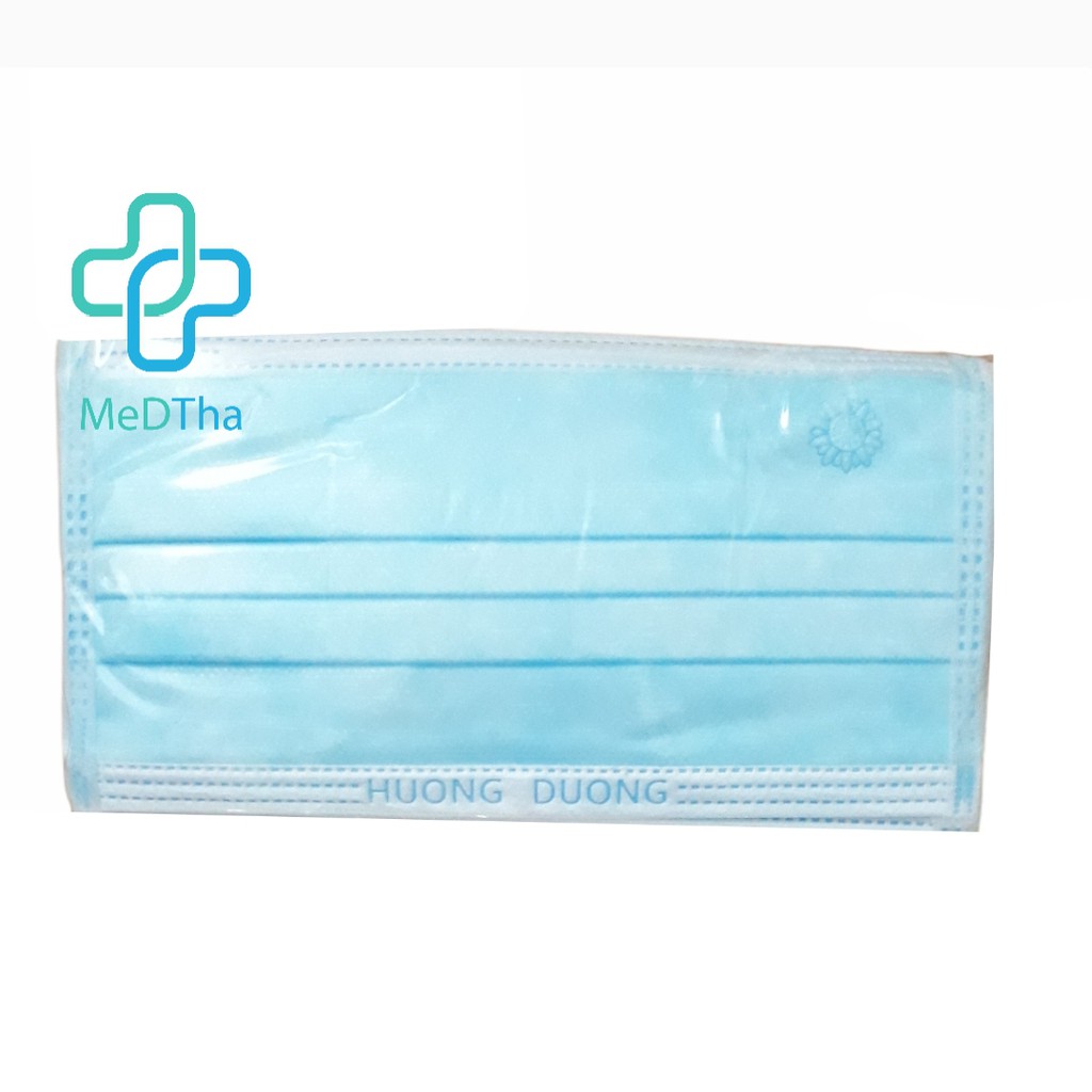 Khẩu trang Y Tế - Khẩu trang kháng khuẩn Hướng Dương 4 lớp (Hộp 50 cái) [Chính hãng]