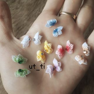 hoa bột nổi 3d , lá gân 🌿🌿