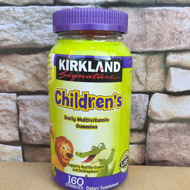 Kẹo dẻo Kirkland Signature Children’s Multivitamin Gummies 160 viên Hỗ Trợ Bổ Sung Vitamin