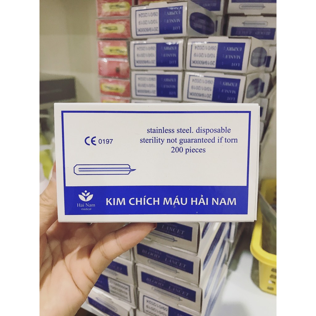 Vỉ 5 Kim Chích Mụn l Chích Máu Lancet Hải Nam