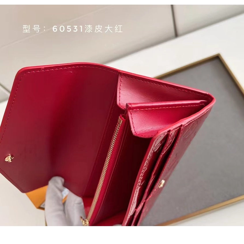 Sẵn sàng giao hàng Ví da dài bằng sáng chế mới của Louis Vuitton LV dành cho nữ có hộp M60531
