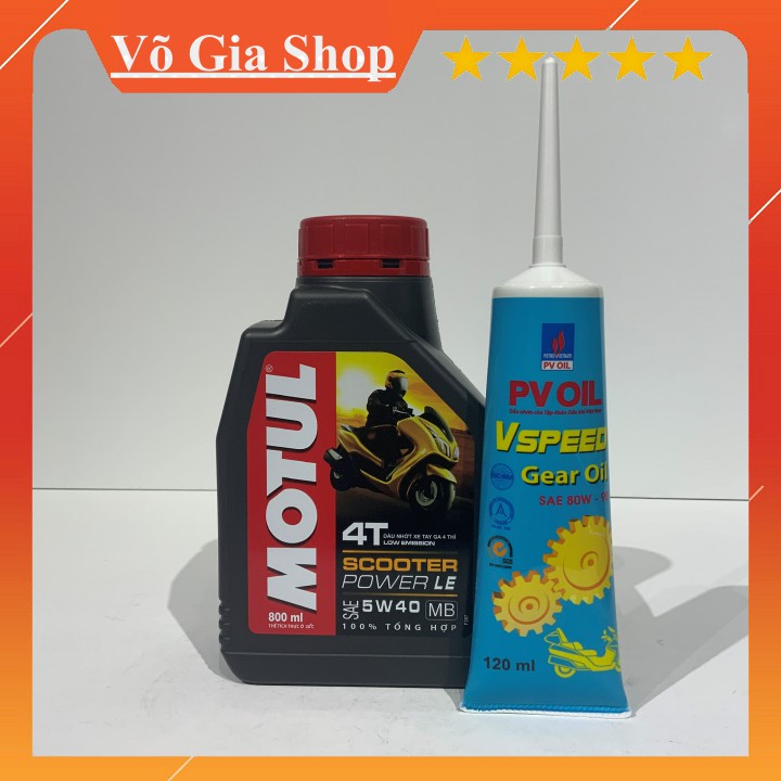 Nhớt Motul Scooter Power LE 5W40 800ml - Nhớt cao cấp FULL TỔNG HỢP cho xe tay ga