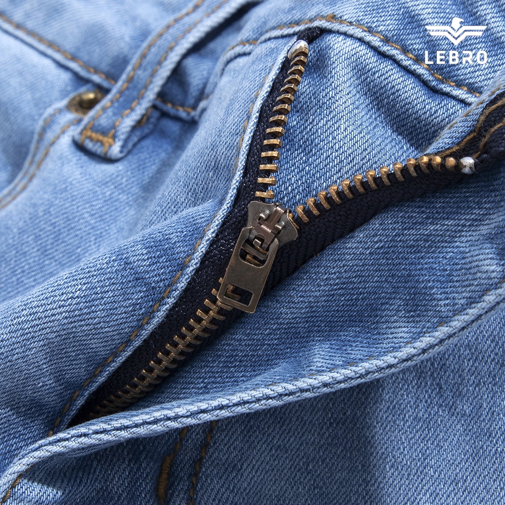 Quần jean dáng slimfit nam form skinny trơn  Hàng Xuất Khẩu LEBRO Quần bò nam co giãn đen xanh L026A