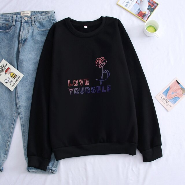 Áo Sweater BTS Love your self áo thu đông dài tay cổ tròn | BigBuy360 - bigbuy360.vn