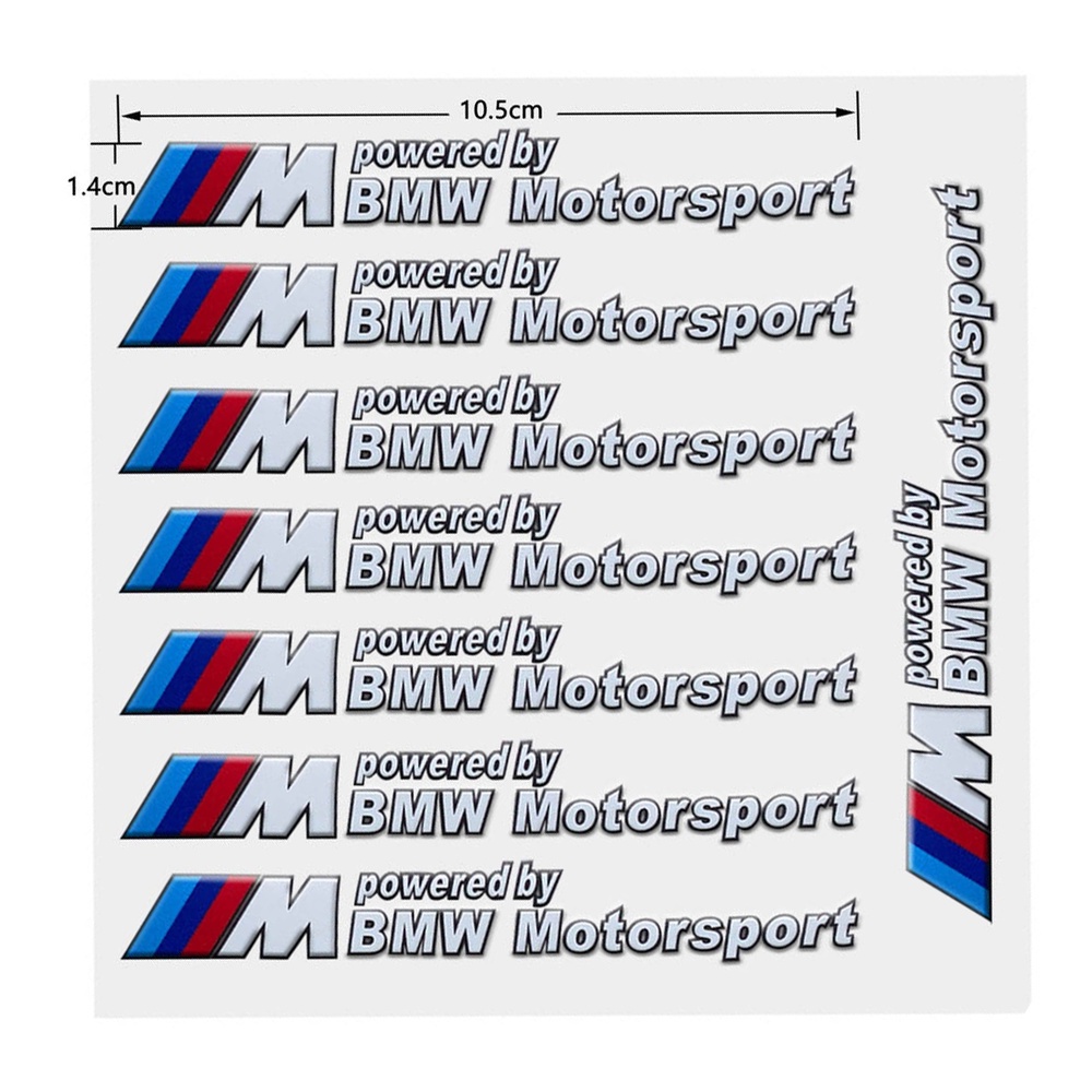 Decal dán trang trí xe hơi hình Logo BMW 3D