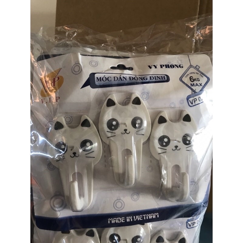 Combo 10 vĩ móc dán tường có đinh đóng vào tường