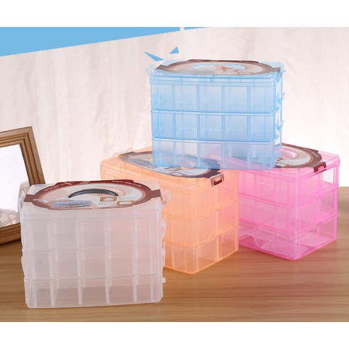 Hộp nhựa đựng đồ 3 lớp 30 ngăn có thể tháo rời đựng đồ tiện lợi