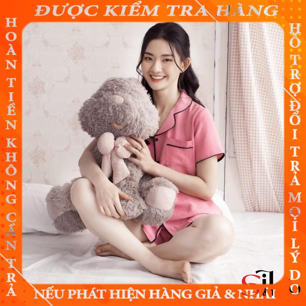 Bộ pijama nữ SIKY cộc tay chất đũi lụa cao cấp nbich