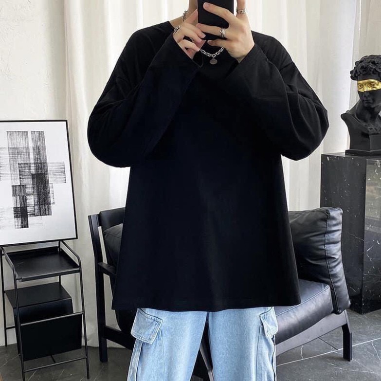 Áo thun dài tay nam nữ form rộng , sweater , Unisex , longtee 100%% cotton co dãn cao cấp