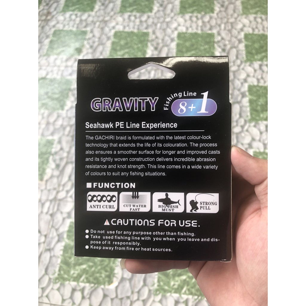 Dây Dù Chìm Gravity 150m Loại 8+1 Lõi Hàng Chất Lượng Màu Xanh - Dây PE Câu Cá - Dây Câu Cá Chính Hãng