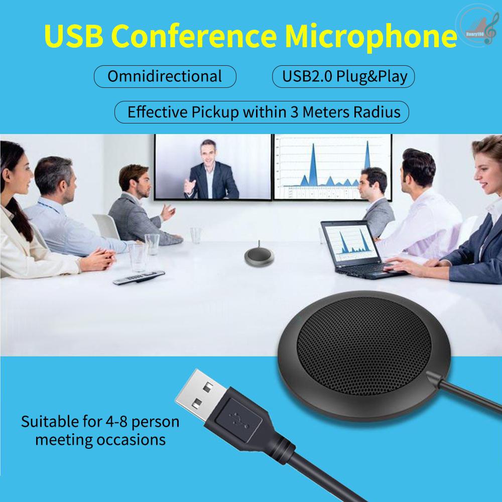 ✍H H✔Micro để bàn có cổng USB 360 độ° Micro đa hướng tương thích với Windows/Mac dùng cho máy tính/Laptop | BigBuy360 - bigbuy360.vn