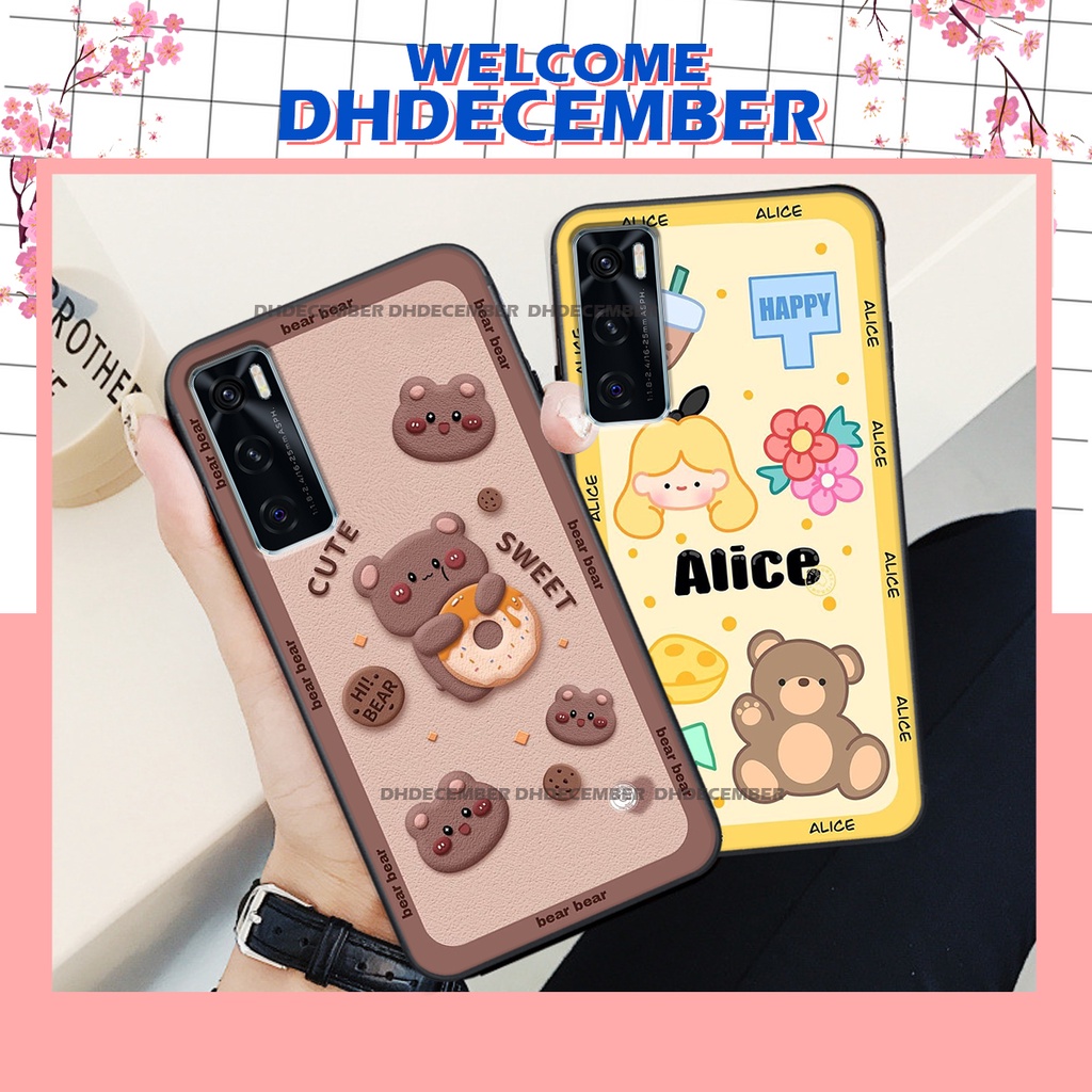 Ốp lưng Vivo V20 SE  in hình 3D GẤU HỒNG-GẤU HỒNG-CỰC XINH-RẺ