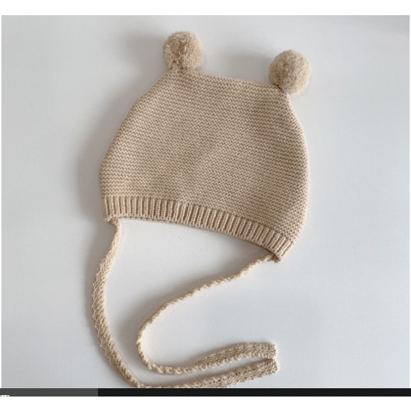 Mũ len cục bông cho bé từ 3m - 18m