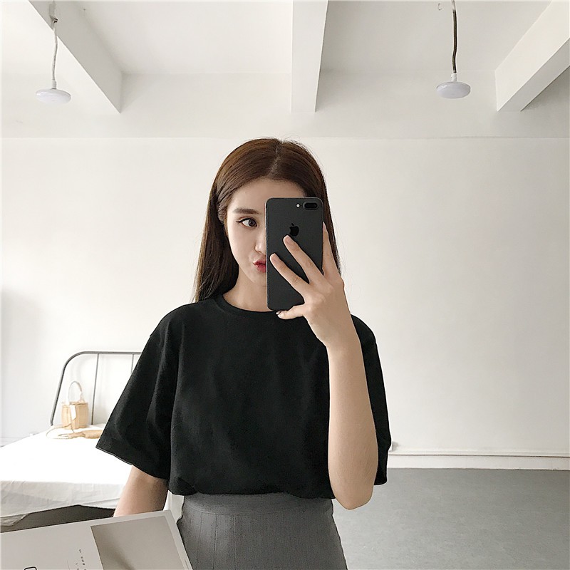 Áo Thun Nữ ❣️UNISEX❣️ Áo Thun Trơn Basic Tay Lỡ Nữ Form Rộng Dáng Dài Oversize TTA240