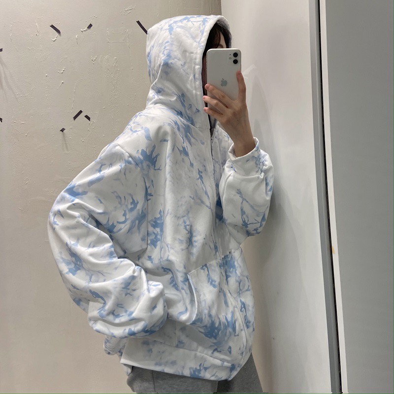 Áo khoác nam nữ loang màu Tie Dye, form rộng phong cách Unisex AK01