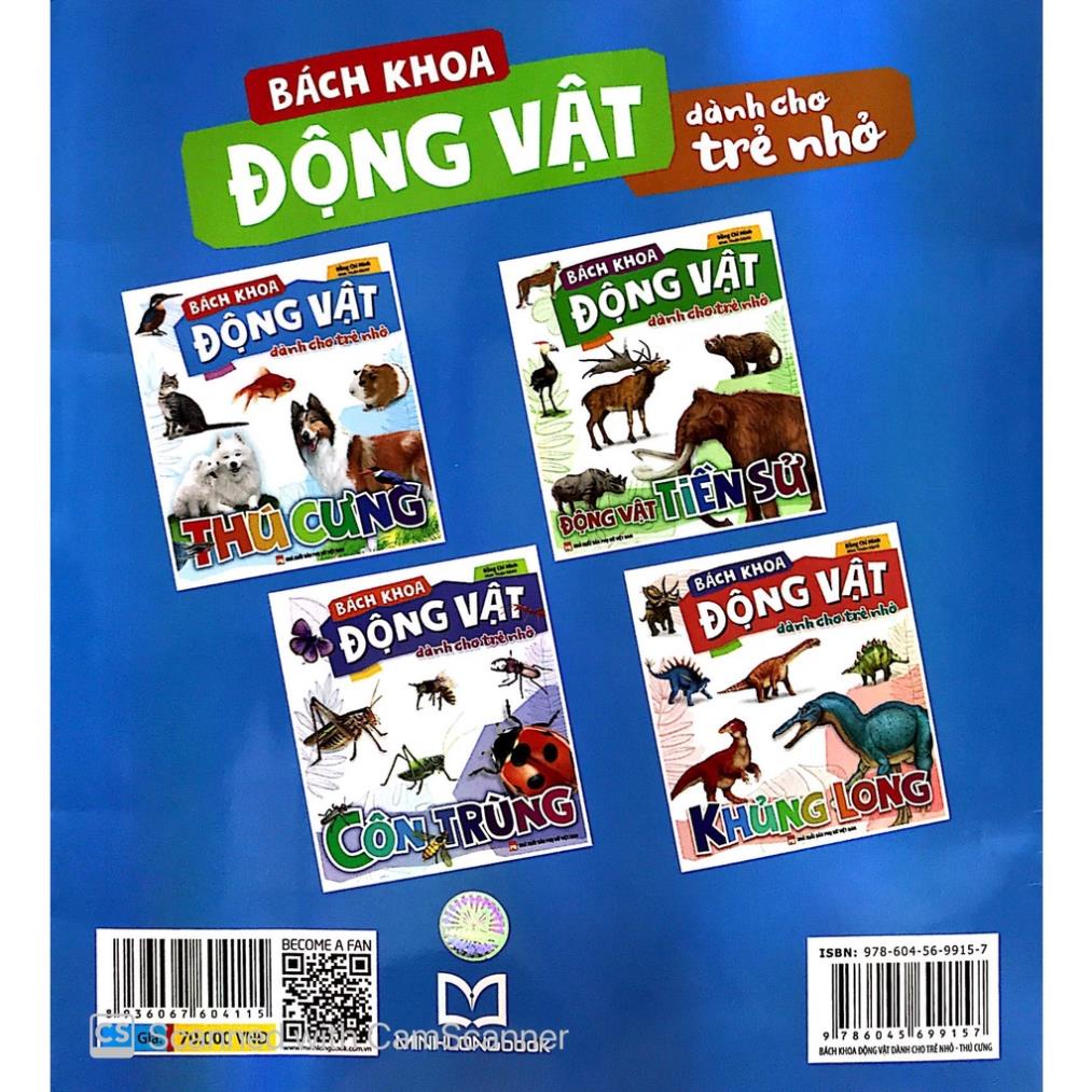 Sách - Bách khoa động vật dành cho trẻ nhỏ : Thú cưng - Minh Long