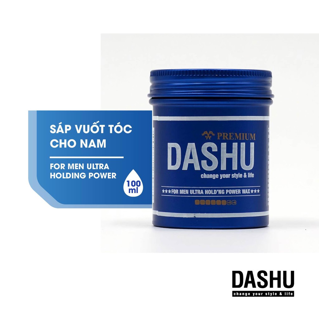 Sáp vuốt tóc nam DASHU Hàn Quốc, Clay Wax xanh cao cấp siêu định hình, Sáp tạo kiểu dành cho tóc ngắn