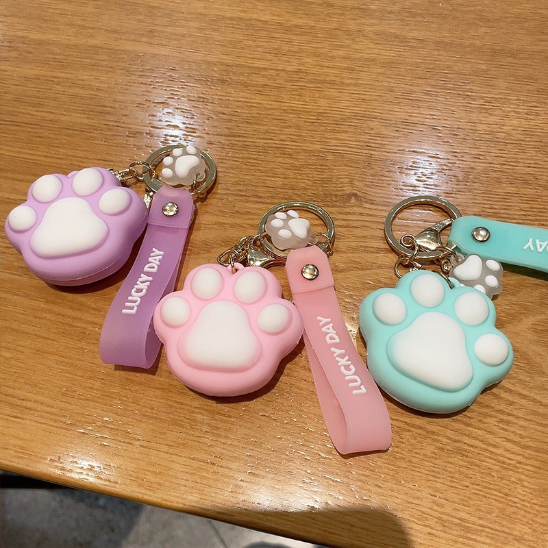 Hoạt Hình Móc Khóa Hình Chân Mèo Đáng Yêu