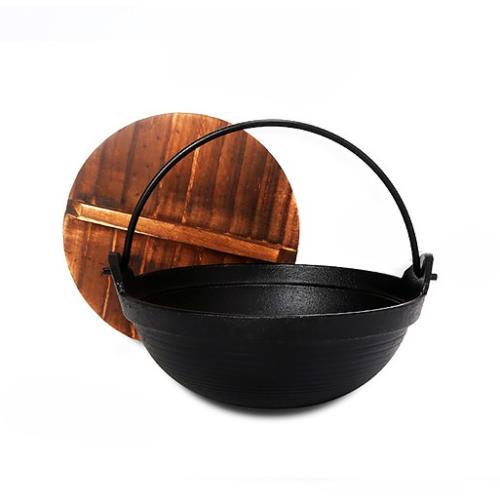Bộ nồi lẩu gang bếp cồn gỗ YCY NL7578