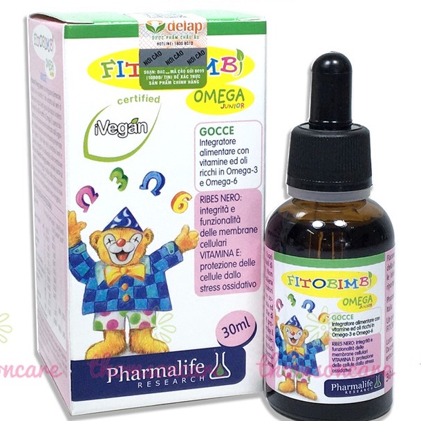 Bổ sung Omega - Omega Junior Gocce - phát triển não bộ cho trẻ - Nhập khẩu chính hãng từ Ý lọ 30ml