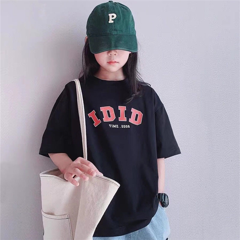 Áo Thun Cotton Tinh Khiết Tay Cộc Phong Cách Mới Mùa Hè Cho Bé Gái 12 Tuổi 2022