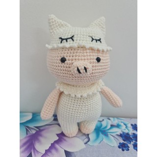 gấu móc len bộ chân ngắn 30cm