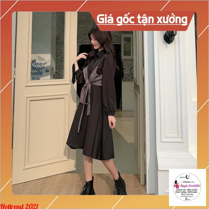 Đầm Sơ Mi Gile Karo Big Size 40kg đến 100kg