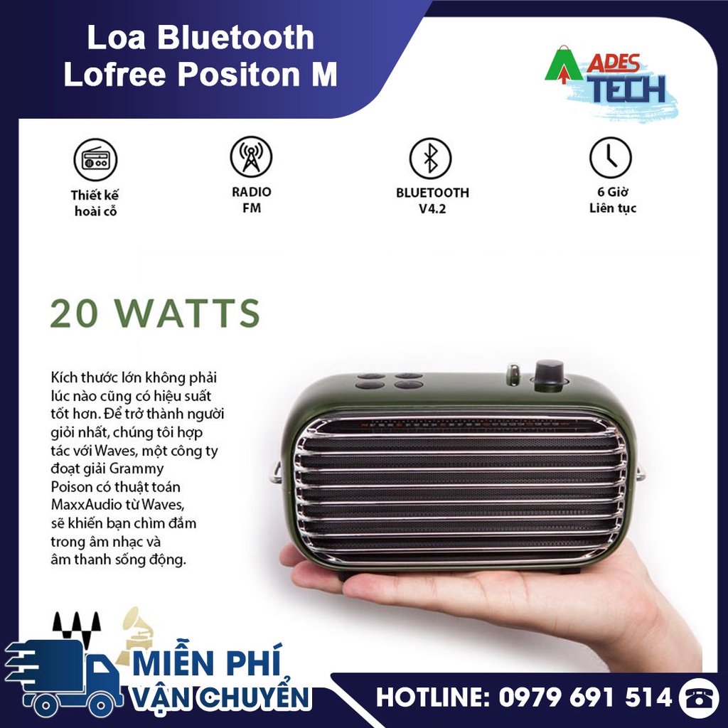 Loa Bluetooth LOFREE Poison M - Loa Bluetooth phong cách Vintage chính hãng