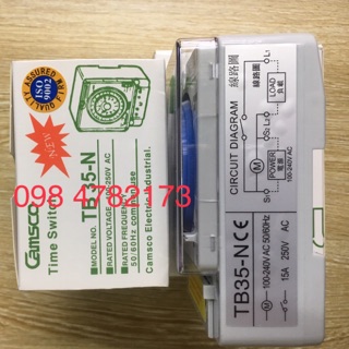 Công tắc thời gian camsco tb35 , role 24h