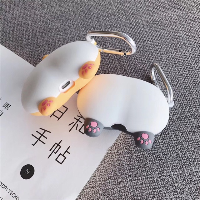 ☘️Tặng kèm móc sắt☘️ Case bao airpod silicon 1 2 3 PRO LOVELY ASS - Vỏ bọc đựng tai nghe không dây i11 i12 i100..AirPods