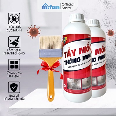 Dung Dịch Tẩy Mốc Tường SMART TM 1000ml - Tẩy sạch vết mốc lâu ngày trên tường, gioăng cao su, quần áo, chăn ga, đồ gỗ