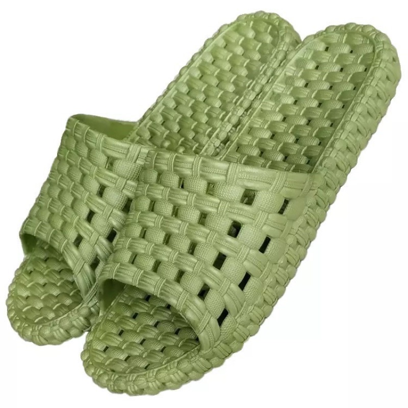 Dép lỗ đan trơn/mặt cười đi trong nhà 3 màu 610